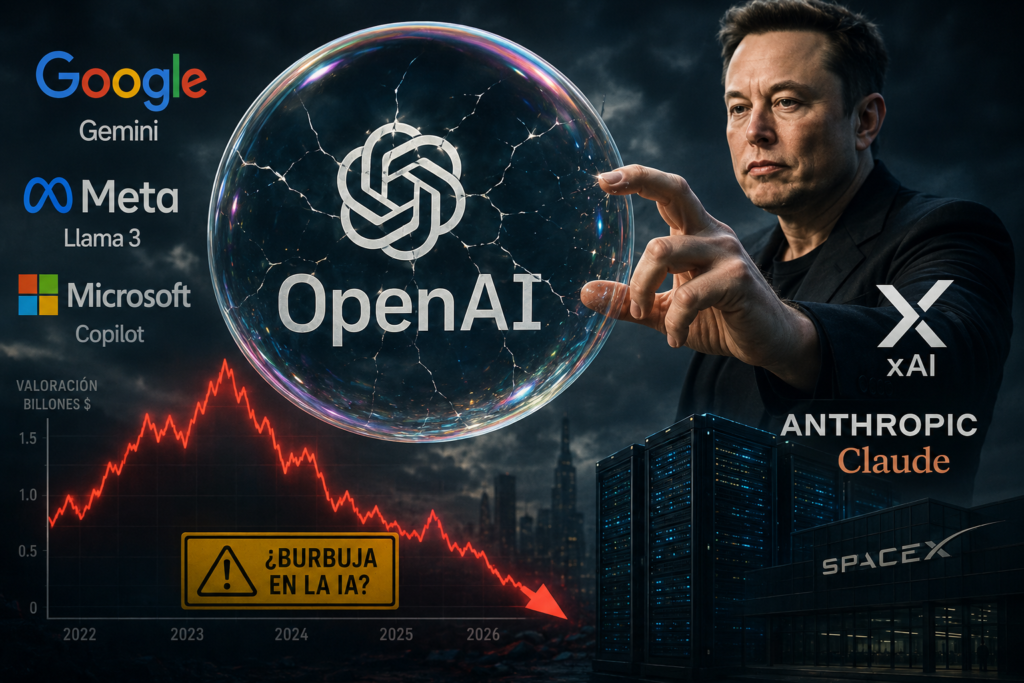 OpenAI Está en una Burbuja… Y sus Rivales (Elon Musk) ya huelen la Sangre
