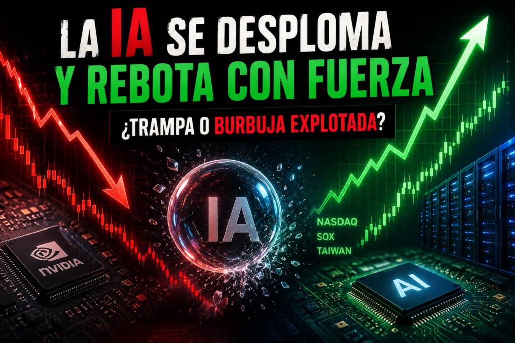 La IA se DESPLOMA Y Rebota con fuerza ¿TRAMPA o Burbuja EXPLOTADA?