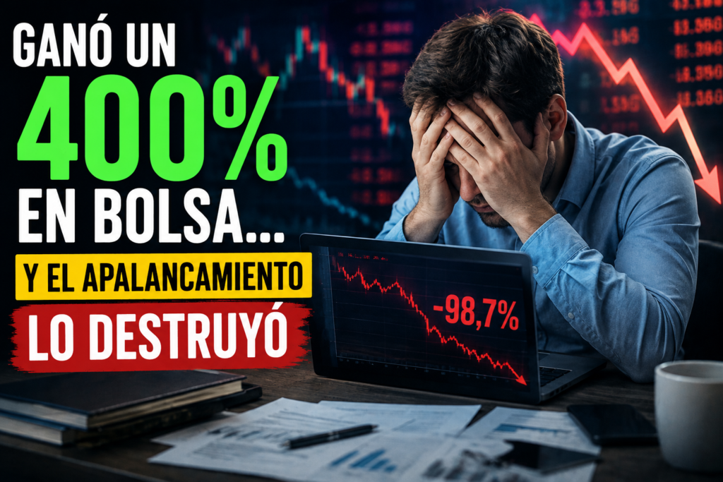 Ganó un 400% en Bolsa… y el apalancamiento lo destruyó: la lección que todo inversor debería conocer