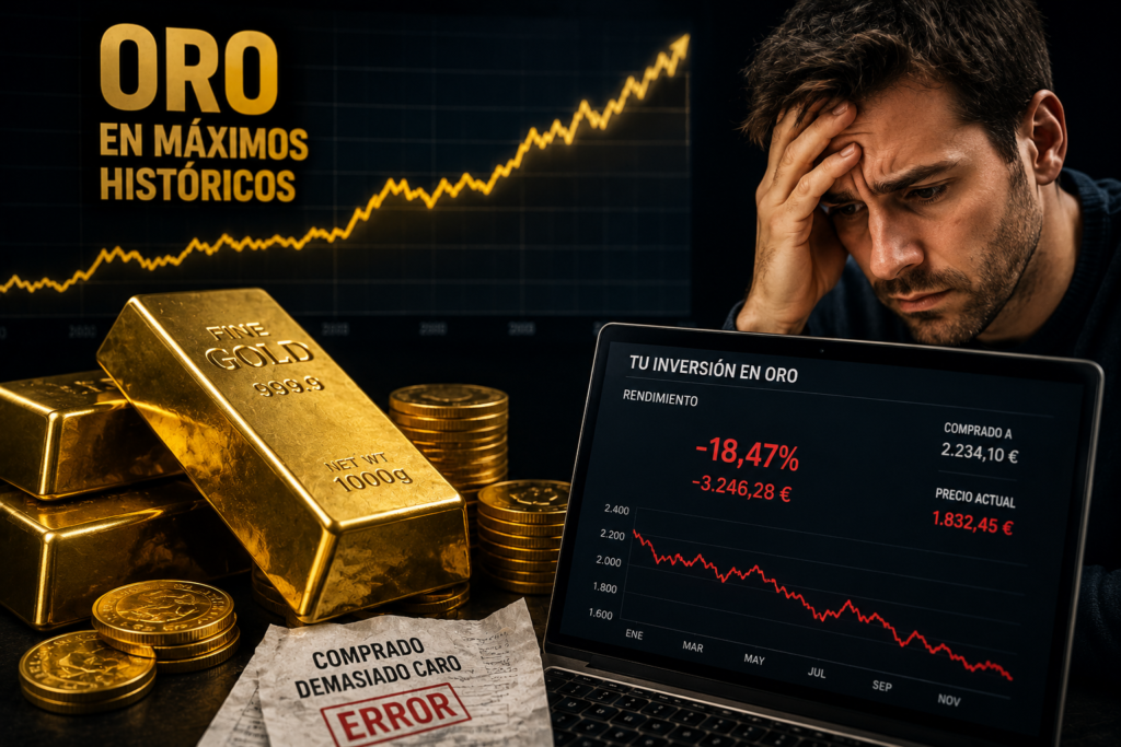 El ORO sube… pero tú puedes perder dinero invirtiendo en oro