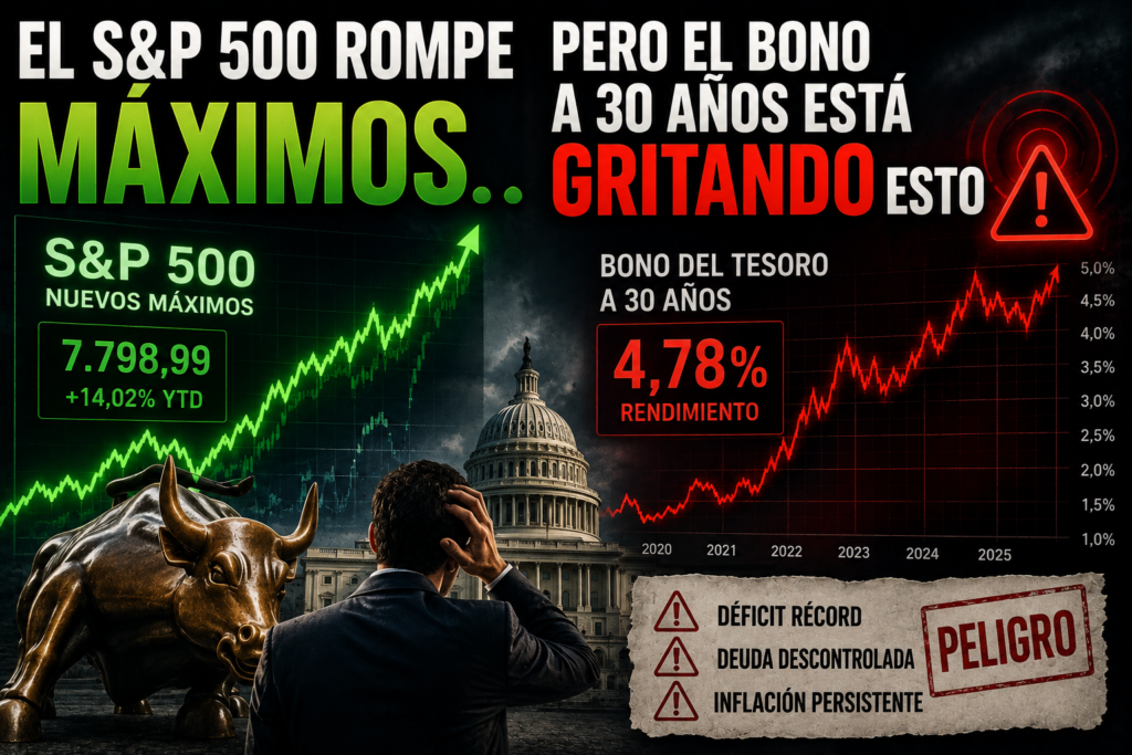 El S&P 500 rompe MÁXIMOS… pero el BONO a 30 AÑOS está GRITANDO esto